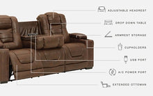 Load image into Gallery viewer, Owner&#39;s Box PWR REC Sofa with ADJ Headrest
