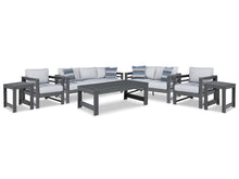 Load image into Gallery viewer, Amora Outdoor Sofa, Loveseat and 2 Lounge Chairs with Coffee Table and 2 End Tables
