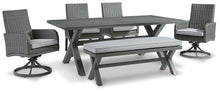 Load image into Gallery viewer, Elite Park Outdoor Dining Table and 4 Chairs and Bench
