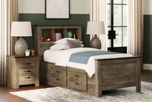 Load image into Gallery viewer, Trinell  Bookcase Bed With 2 Storage Drawers
