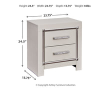 Load image into Gallery viewer, Zyniden Two Drawer Night Stand
