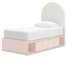 Load image into Gallery viewer, Wistenpine Twin Upholstered Panel Bed with Storage
