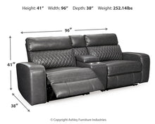 Load image into Gallery viewer, Samperstone 3-Piece Power Reclining Sectional Loveseat
