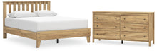 Load image into Gallery viewer, Bermacy Queen Platform Panel Bed with Dresser
