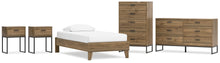 Load image into Gallery viewer, Deanlow Twin Platform Bed with Dresser, Chest and 2 Nightstands
