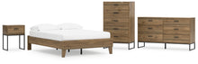 Load image into Gallery viewer, Deanlow Full Platform Bed with Dresser, Chest and Nightstand
