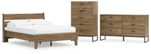 Load image into Gallery viewer, Deanlow Full Platform Panel Bed with Dresser and Chest
