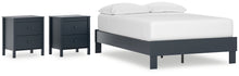 Load image into Gallery viewer, Simmenfort Full Platform Bed with 2 Nightstands
