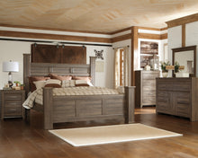 Load image into Gallery viewer, Juararo King Poster Bed with Mirrored Dresser, Chest and Nightstand
