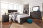 Brinxton King Panel Bed with Mirrored Dresser, Chest and 2 Nightstands