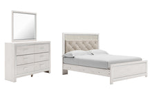 Load image into Gallery viewer, Altyra Queen Panel Bed with Mirrored Dresser
