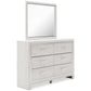 Altyra Queen Panel Headboard with Mirrored Dresser