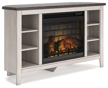 Load image into Gallery viewer, Dorrinson Corner TV Stand with Electric Fireplace
