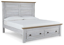 Load image into Gallery viewer, Haven Bay King Panel Storage Bed with Mirrored Dresser, Chest and 2 Nightstands
