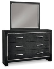Load image into Gallery viewer, Kaydell Queen Upholstered Panel Bed with Mirrored Dresser and Chest
