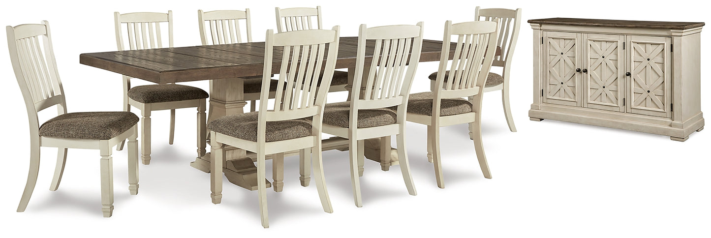 Bolanburg Dining Table and 8 Chairs with Storage